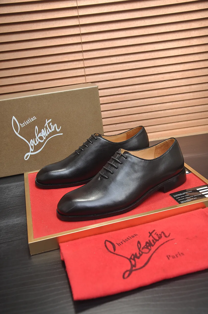 Men's shoes 💰620💶 [Chrstian Loubotin] Red-soled shoes 💋Original mold opening, the highest version on the market, purely handmade ➕Imported cowhide uppers, first-layer water-dyed cowhide lining! Original EU high-gloss outsole. 38 to 45 (45 customized)